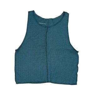 American Eagle Cropped Tank Top - Green-Blue (Size M)